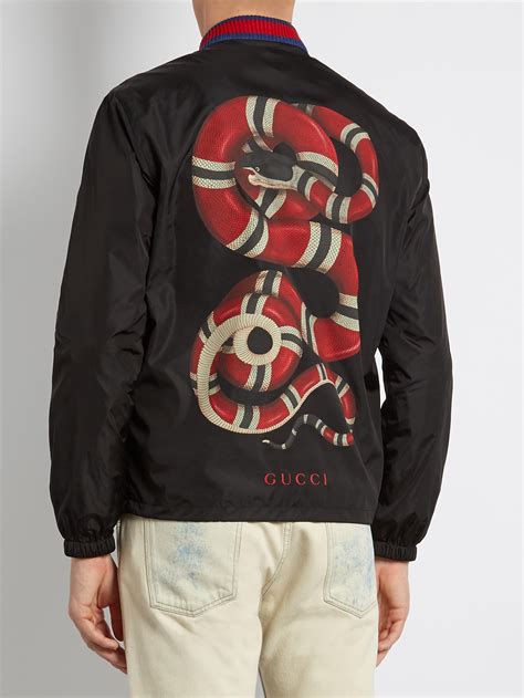 gucci snake jacket bomber|Gucci bomber jacket men's.